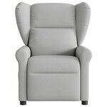 vidaXL Fauteuil de massage inclinable gris nuage tissu