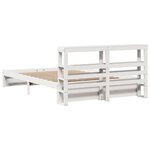 vidaXL Cadre de lit avec tête de lit sans matelas blanc 140x200 cm