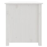 vidaXL Table basse Blanc 71x49x55 cm Bois massif de pin
