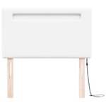 vidaXL Tête de lit LED Blanc 90 cm Cuir synthétique
