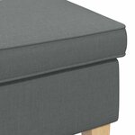 vidaXL Pouf Gris foncé 55 x 35 x 41 cm Tissu