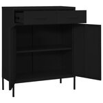 vidaXL Armoire de rangement Noir 80x35x101 5 cm Acier