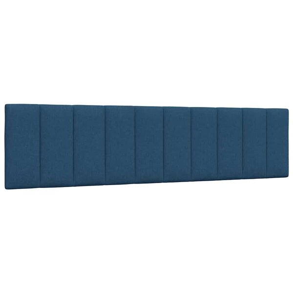 vidaXL Coussin de tête de lit bleu 200 cm tissu