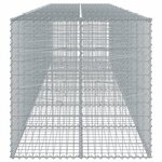 vidaXL Panier gabion avec couvercle 600x100x100 cm fer galvanisé