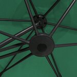 Vidaxl parasol d'extérieur avec mât en acier 300 cm vert