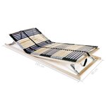 vidaXL Sommier à lattes avec 42 lattes 7 zones 90 x 200 cm