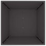 vidaXL Cache-pot de jardin Noir 50 x 50 x 15 cm Acier laminé à froid