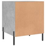 vidaXL Table de chevet gris béton 40x40x50 cm bois d’ingénierie