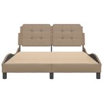 vidaXL Cadre de lit avec tête de lit Cappuccino 140x200 cm Similicuir