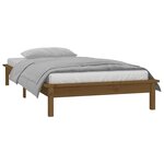 vidaXL Cadre de lit à LED sans matelas 90x190 cm bois massif