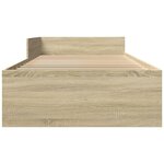 vidaXL Cadre de lit sans matelas chêne sonoma 90x190 cm