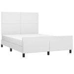 vidaXL Cadre de lit sans matelas blanc 140x200 cm similicuir