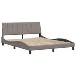 vidaXL Cadre de lit sans matelas Hanko taupe 160x200 cm tissu