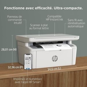 Imprimante multifonction HP LaserJet M140w Laser monochrome Wi-Fi 20 ppm