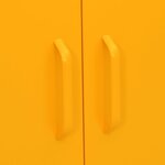 vidaXL Armoire de rangement Jaune moutarde 80x35x101 5 cm Acier