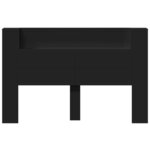 vidaXL Armoire tête de lit avec LED noir 160x16 5x103 5 cm