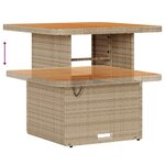 vidaXL Ensemble de canapé de jardin 11 pièces avec coussins Beige Poly Rotin Acacia