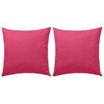 vidaXL Oreiller d'extérieur lot de 2 60 x 60 cm Rose