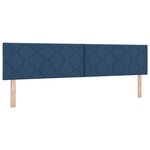 vidaXL Lit à ressorts avec matelas Bleu 200 x 200 cm tissu
