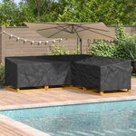 vidaXL Housse pour meubles Noir 270 x 270 x 80 cm Tissu Oxford 420D