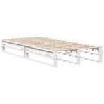 vidaXL Cadre de lit sans matelas blanc 90x200 cm bois de pin massif
