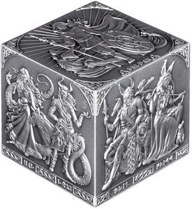 Pièce de monnaie en Argent 500 Francs g 1000 (1 Kg) Millésime 2026 NORSE GODS 3D (PRÉCOMMANDE)