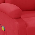 vidaXL Fauteuil de massage Rouge Similicuir