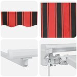 vidaXL Auvent Rétractable Bleu Marine 350x200 cm Tissu et Métal