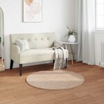 vidaXL Tapis en Fourrure Synthétique de Lapin Olite Taupe Ø 120 cm
