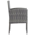 vidaXL Chaises de jardin coussins gris foncé 4 Pièces gris résine tressée