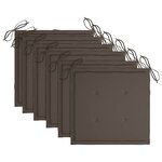 vidaXL Chaises pliables de jardin lot de 6 avec coussins Bois d'acacia