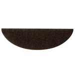 vidaXL Tapis d'escalier auto-adhésifs 30 pièces 56 x 17 x 3 cm Marron Demi-rond
