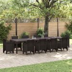 vidaXL Table de Jardin Marron 350 x 100 x 73 cm polyrotin