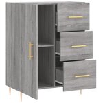 vidaXL Buffet sonoma gris 69 5x34x90 cm bois d'ingénierie