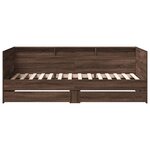 vidaXL Lit de jour avec tiroirs sans matelas chêne marron 90x190 cm
