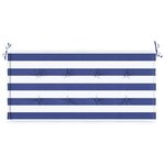 vidaXL Coussin de banc de jardin rayures bleues et blanches 100x50x4cm