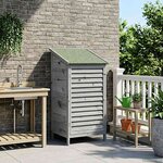 vidaXL Abri de jardin Gris 59 x 56 x 113 5 cm Bois de Sapin Massif