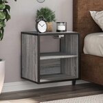 vidaXL Table de chevet murale sonoma gris 40x31x39 5 cm