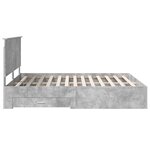 vidaXL Cadre de lit Gris béton 160 x 200 cm Bois d'ingénierie