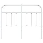 vidaXL Tête de lit métal blanc 120 cm