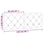 vidaXL Coussin de tête de lit bleu 120 cm velours