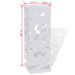 vidaXL Porte-parapluie carré à rangement Blanc Acier 48 5 cm