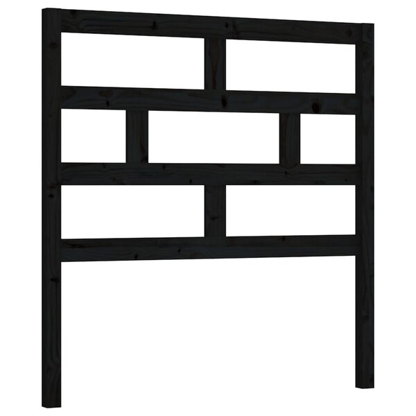 vidaXL Tête de lit Noir 106x4x100 cm Bois massif de pin
