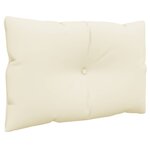 vidaXL Coussins de palette lot de 3 crème tissu