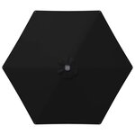 vidaXL Parasol de jardin avec lampes LED 270 x 270 cm Polyester Noir