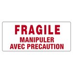 Étiquettes d'expédition verre / fragile (lot de 500)