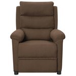 vidaXL Fauteuil inclinable électrique Marron Tissu
