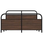 vidaXL Cadre de lit en métal sans matelas chêne marron 160x200 cm