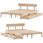 vidaXL Cadre de lit sans matelas 140x200 cm bois massif de pin