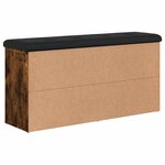 vidaXL Banc à chaussures chêne fumé 102x32x50 cm bois d'ingénierie